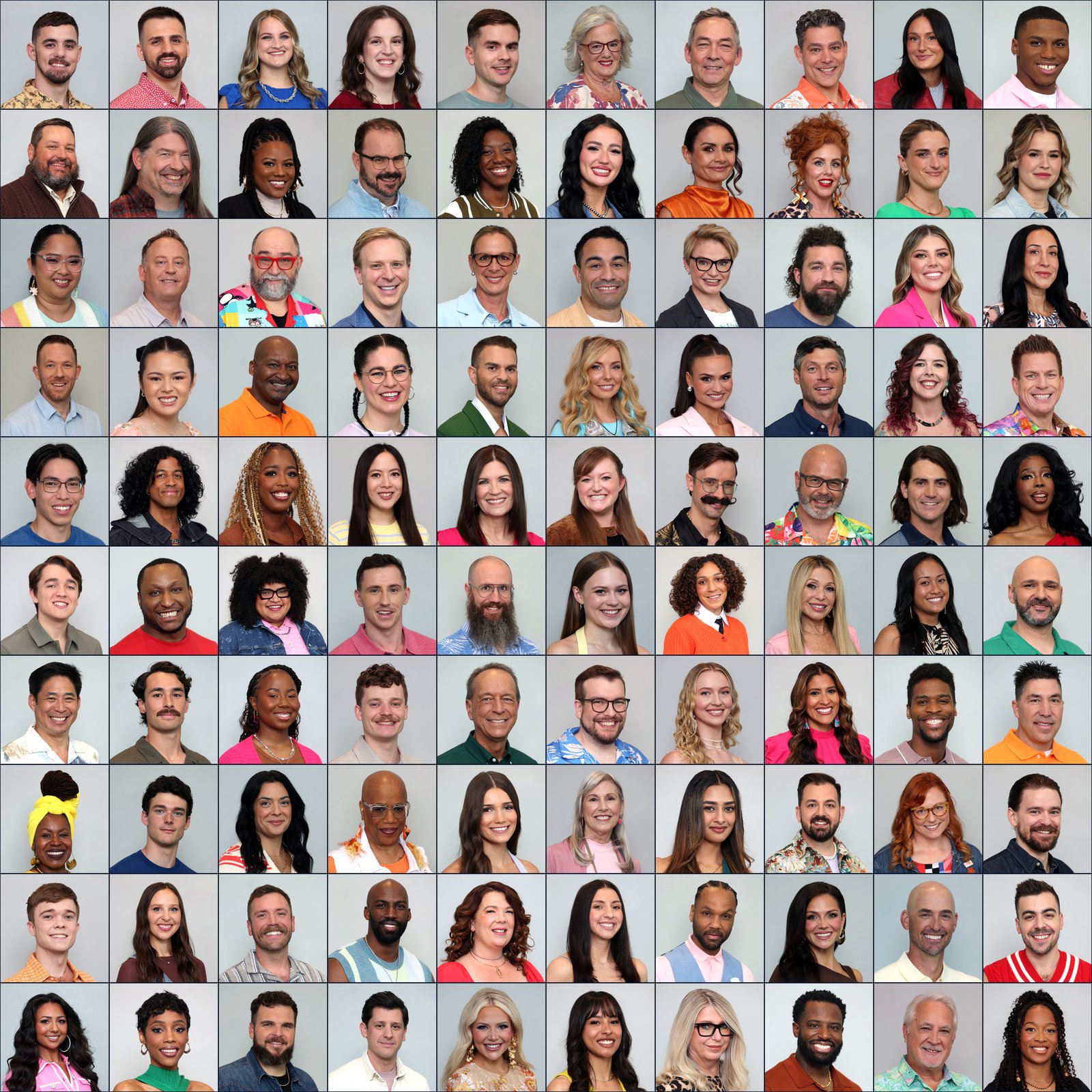 The one hundred champions competing on Season 6 of The Floor, shown as a grid of headshots