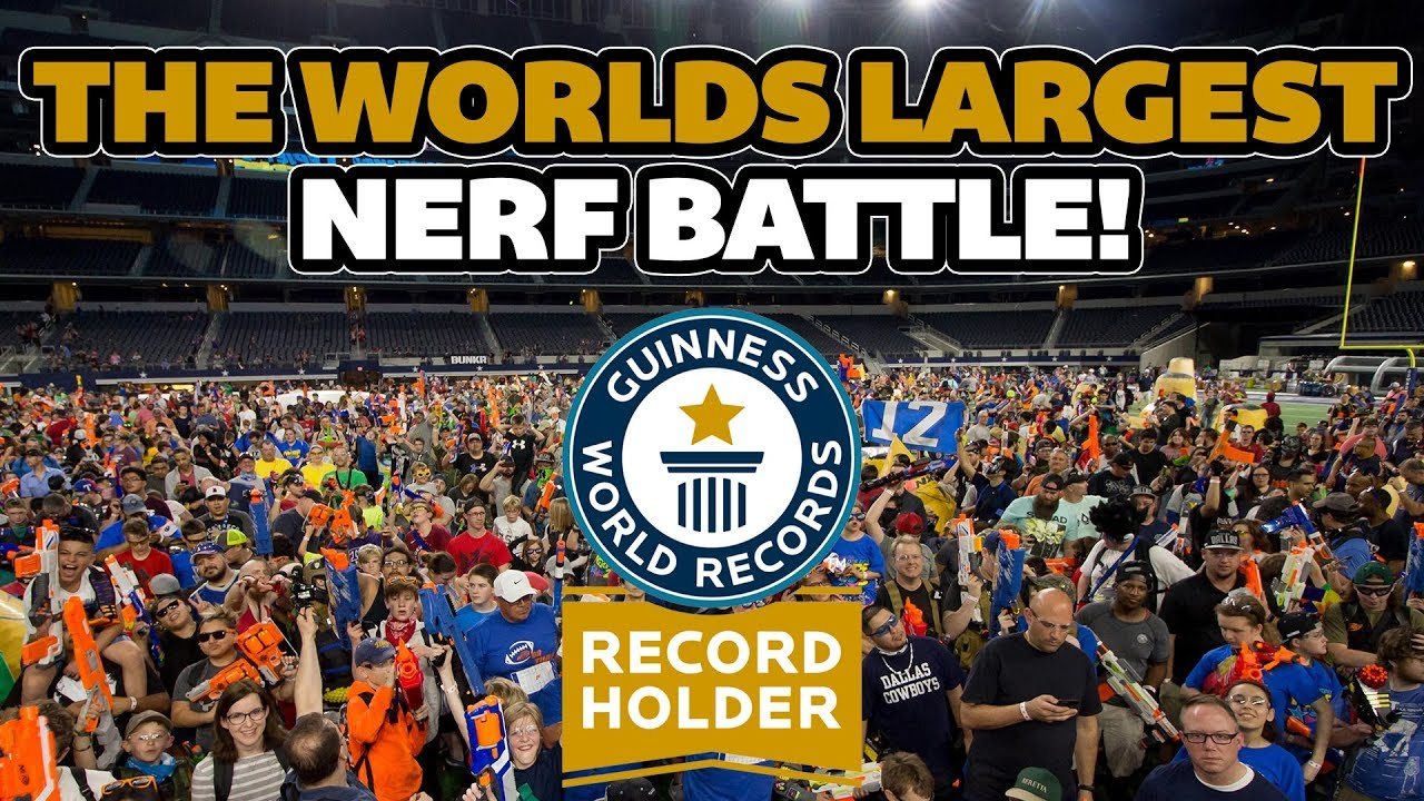 The world's largest Nerf battle: the Guinness World Record at AT&T Stadium